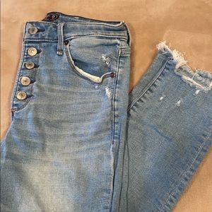 Abercombie and Fitch Ripped High-waisted Jeans